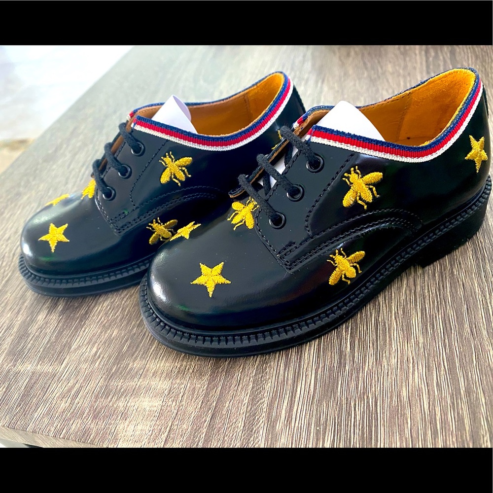 GUCCI SCARPA ALLACCIATA PELLE SUOLA GOM BOYS SHOES